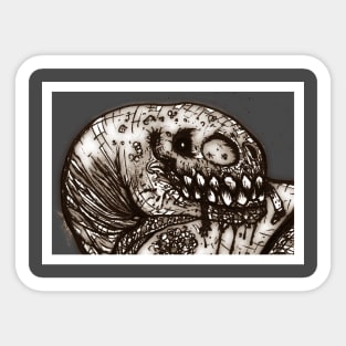 Carnosaur Detail sepia Sticker